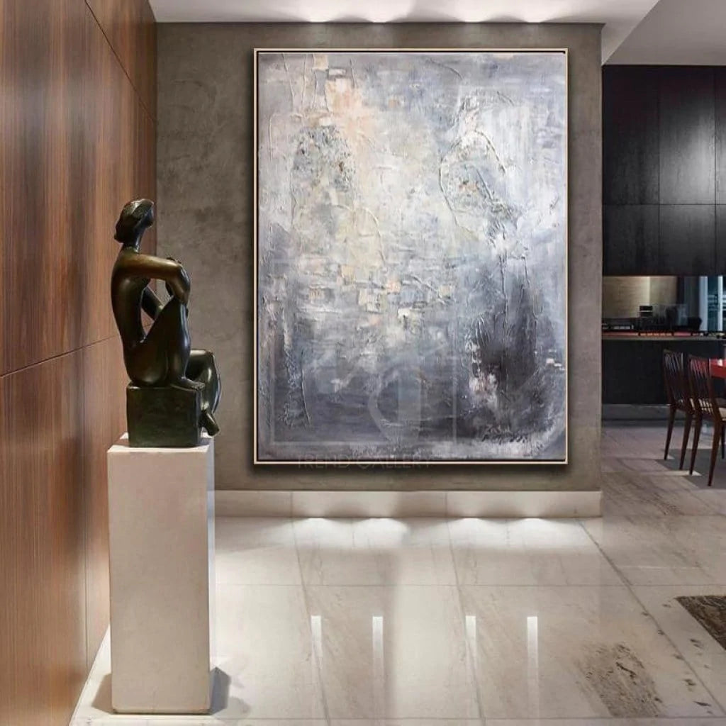 Contemporary minimalist wall art SILVER REFLECTION