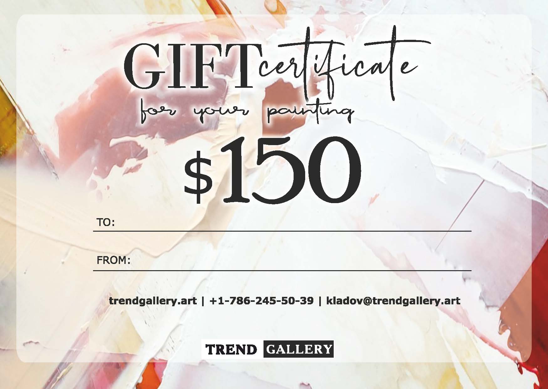 GIFT CERTIFICATE 150