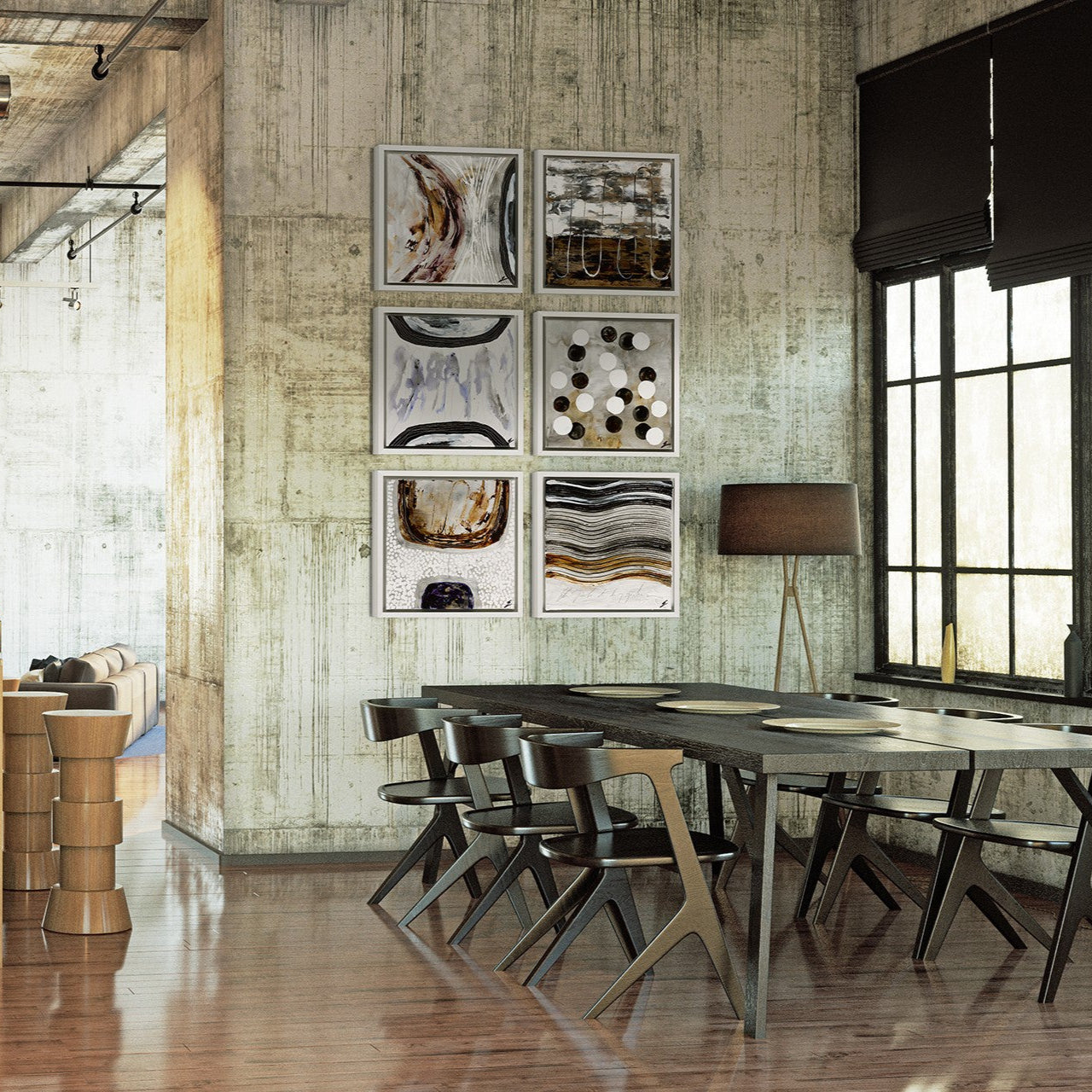 Paintings for living room ABSTRACT CONTOURS