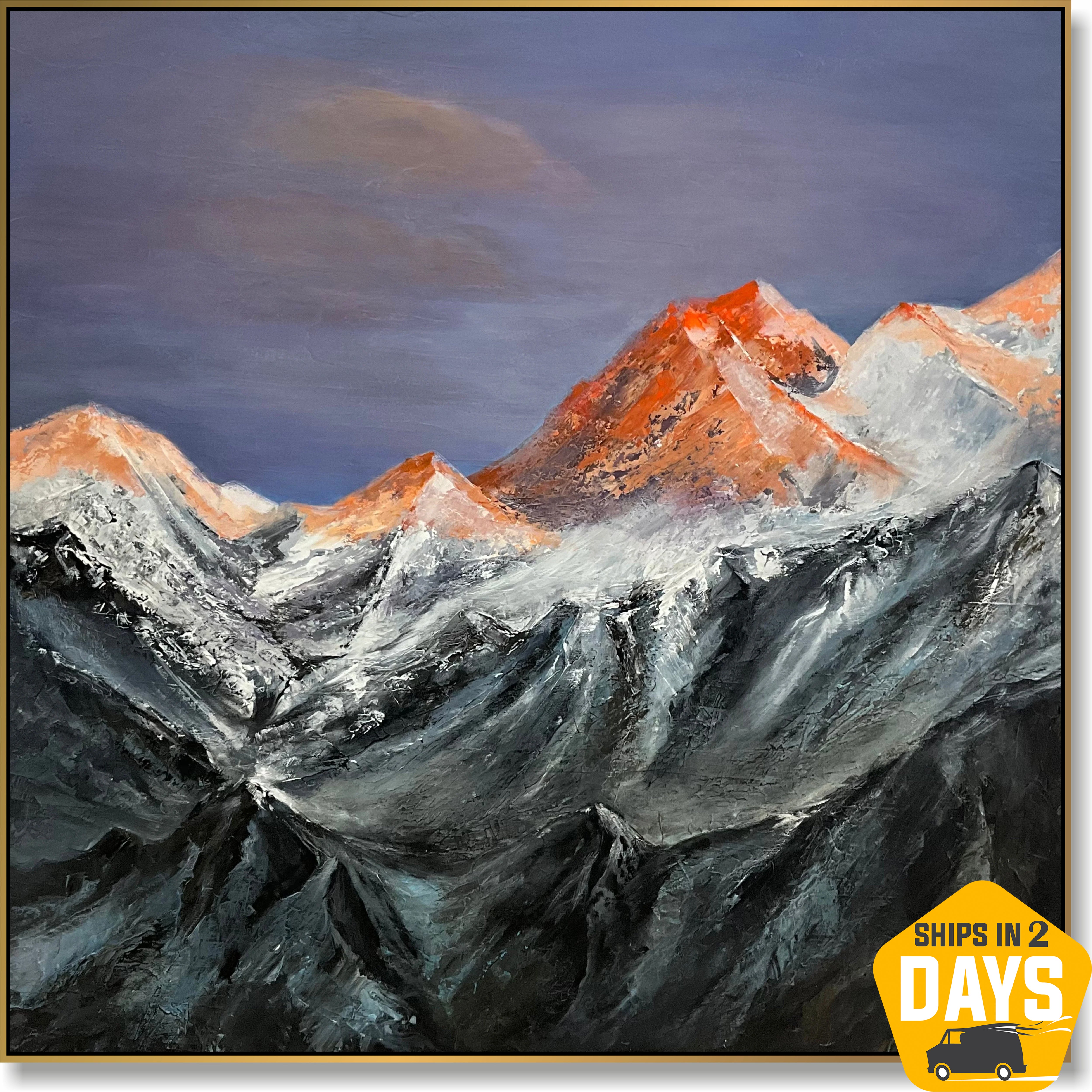 SNOWY MOUNTAINS 40"x40"