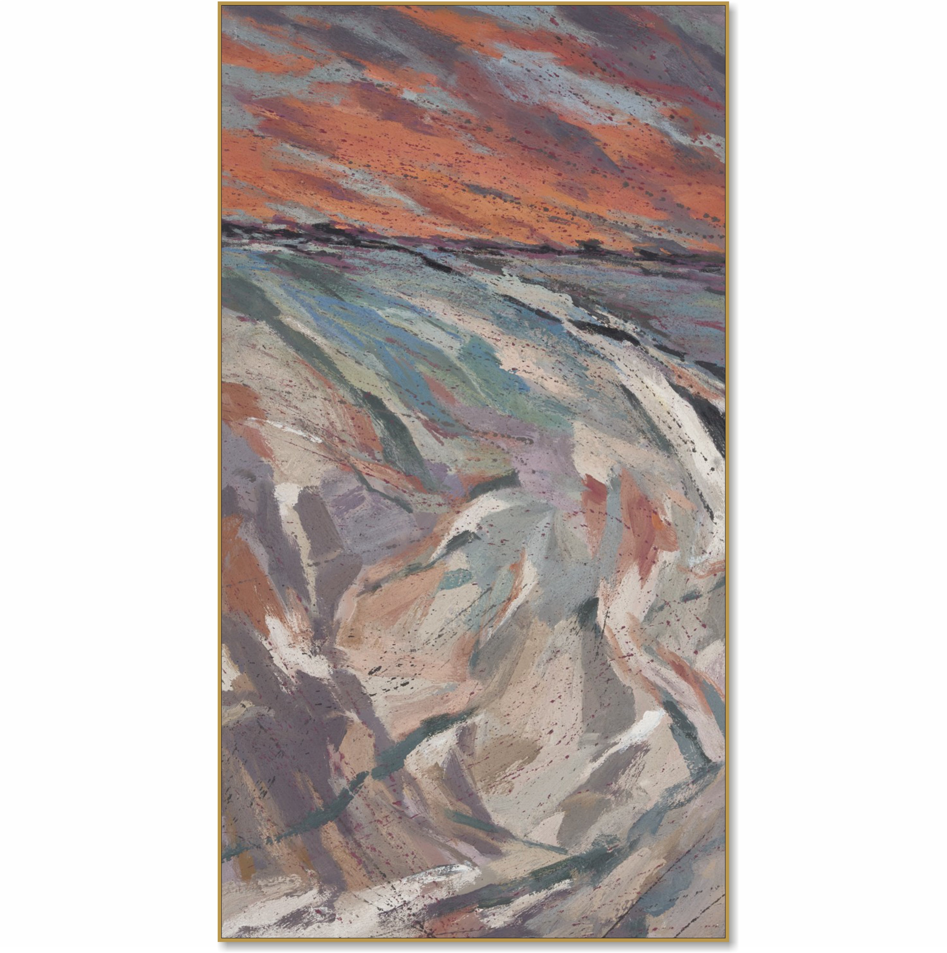 Custom order for unstretched painting ECHOES OF THE EARTH in size 55x28" for Brian Bagosy