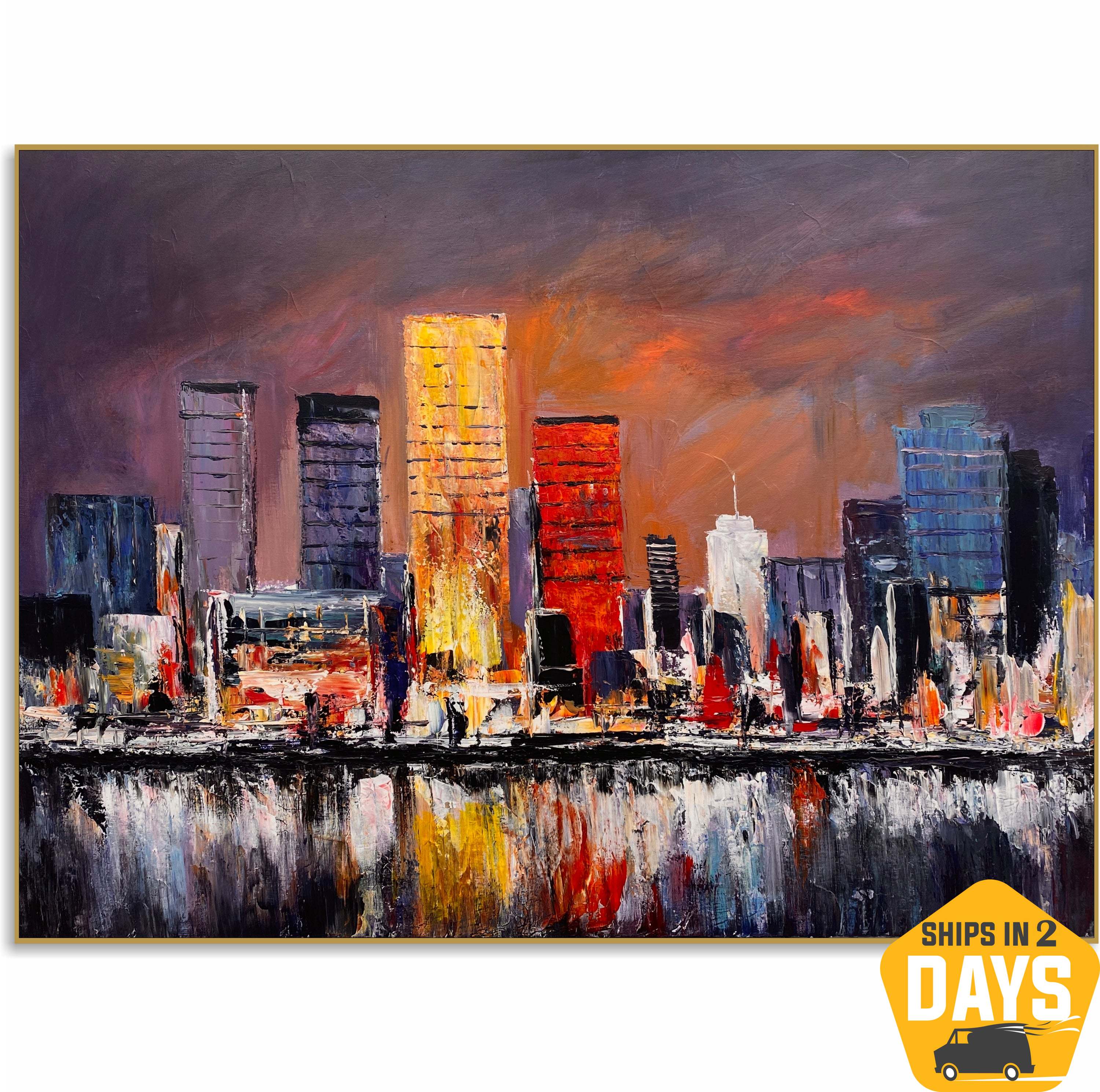 SKYLINE GLOW 40"x54"