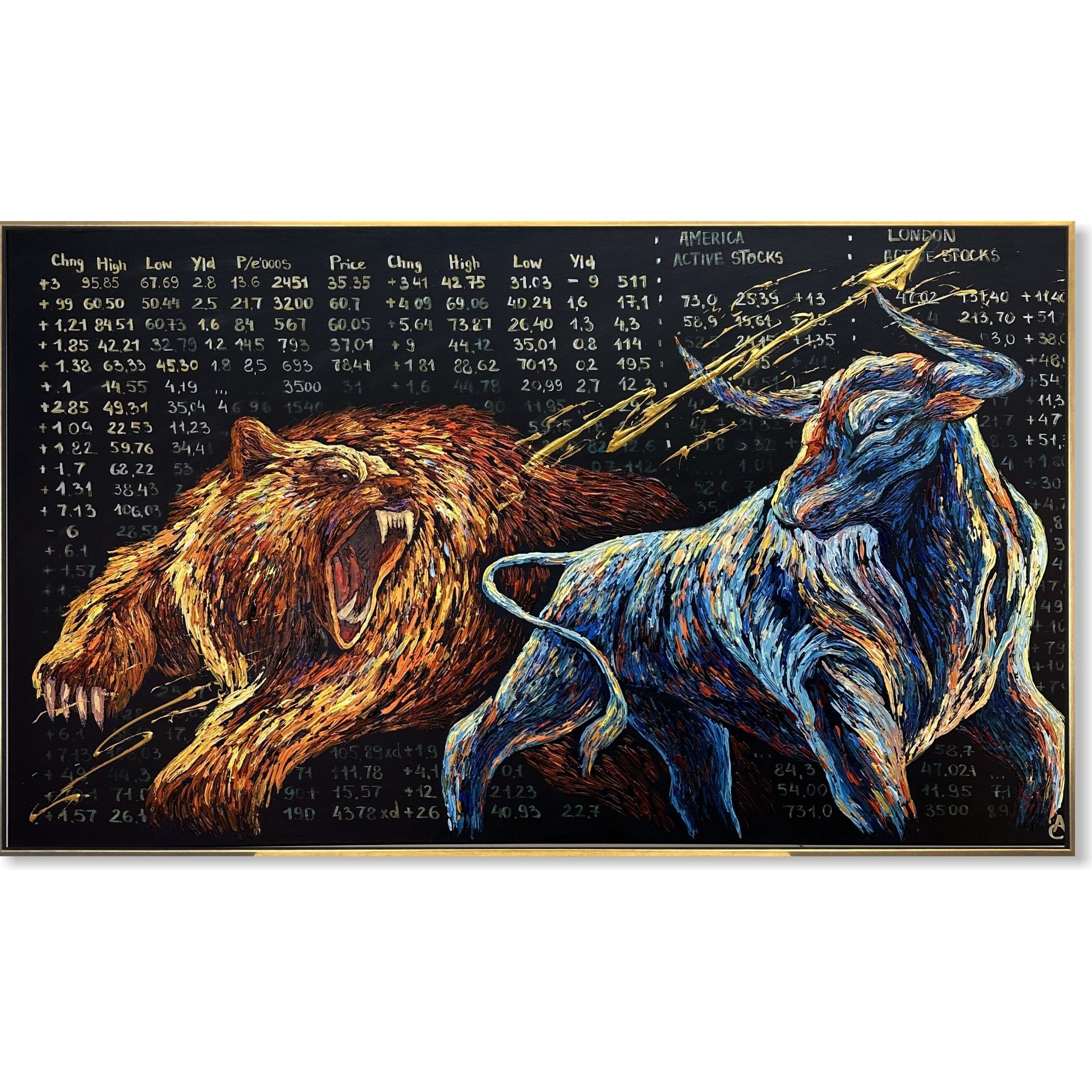 BULL VS BEAR 18"x36" | 46x91 cm