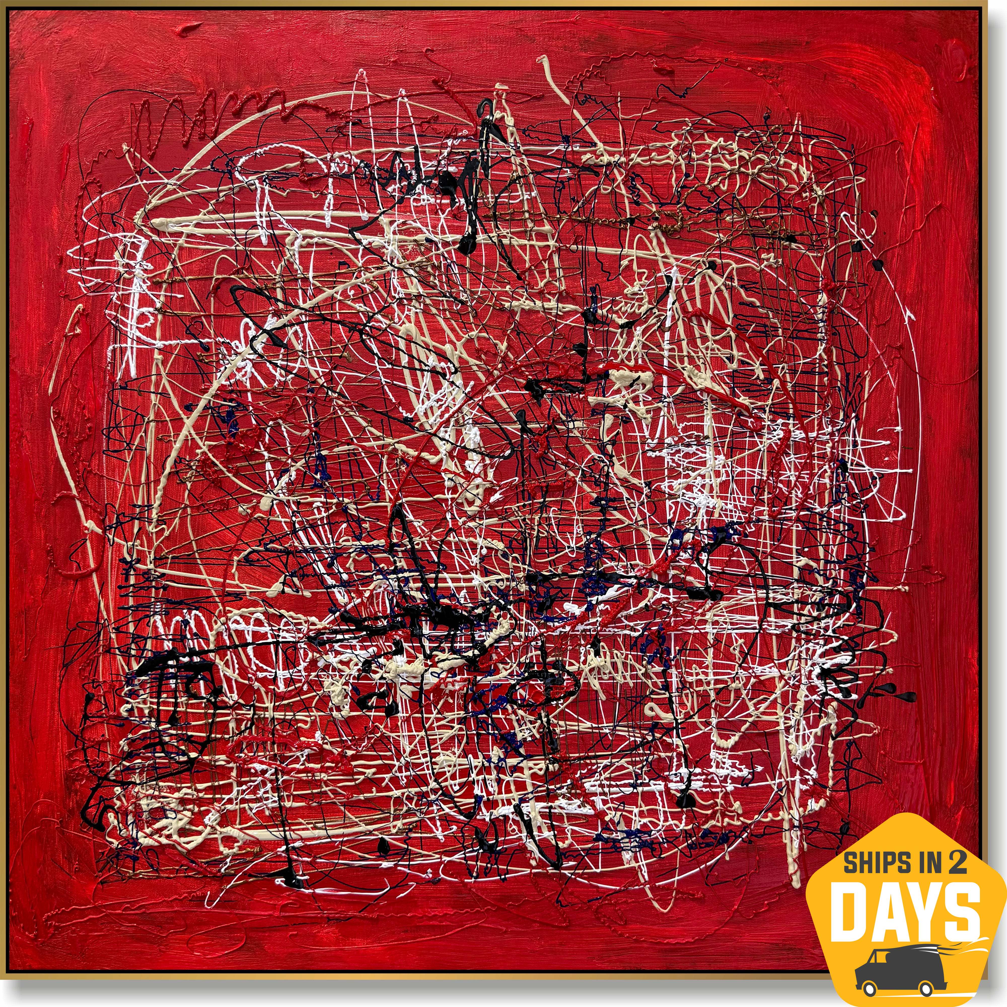 SCARLET EXPRESSION 23.6"x23.6"