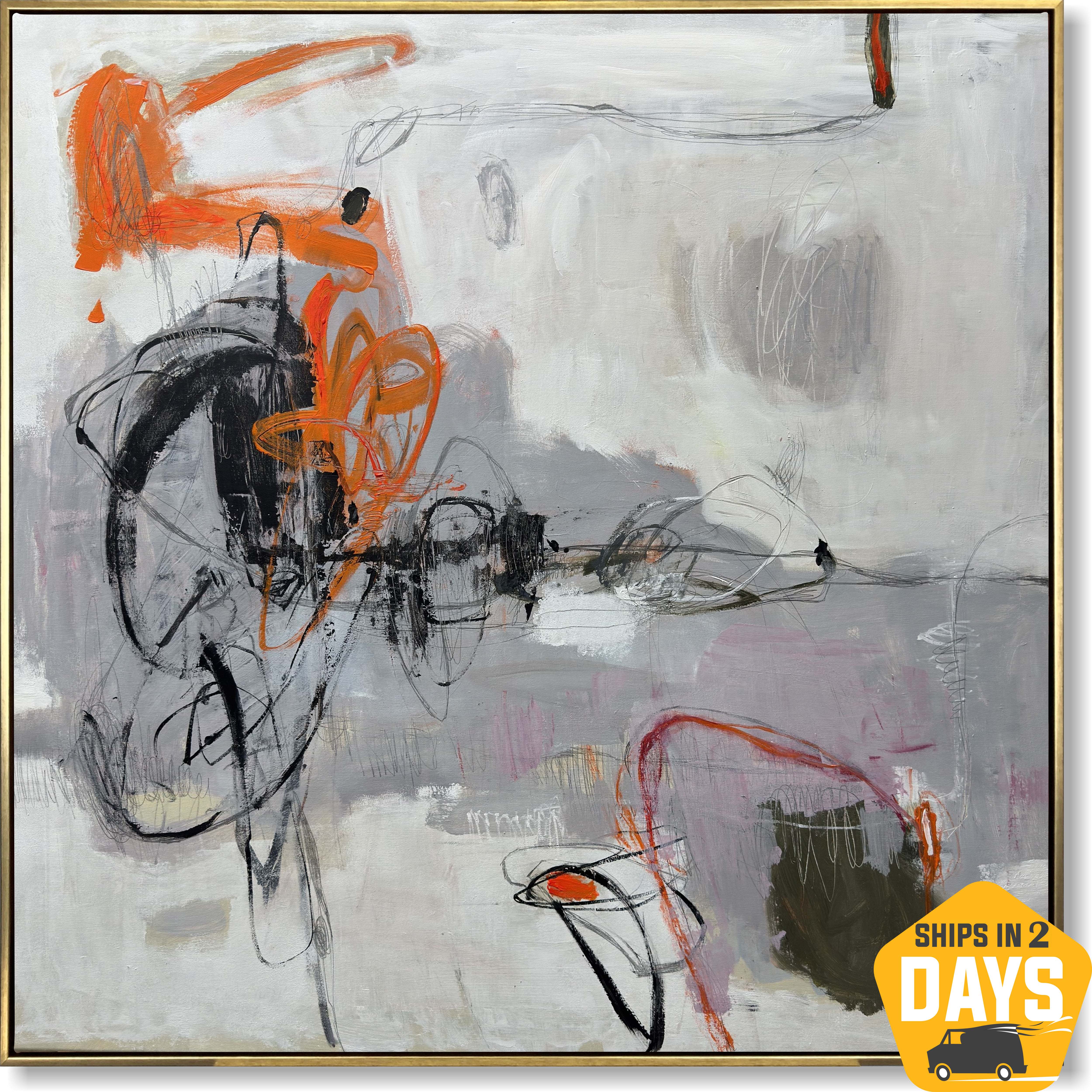 ORANGE IMPACT 45.5"x45.5"