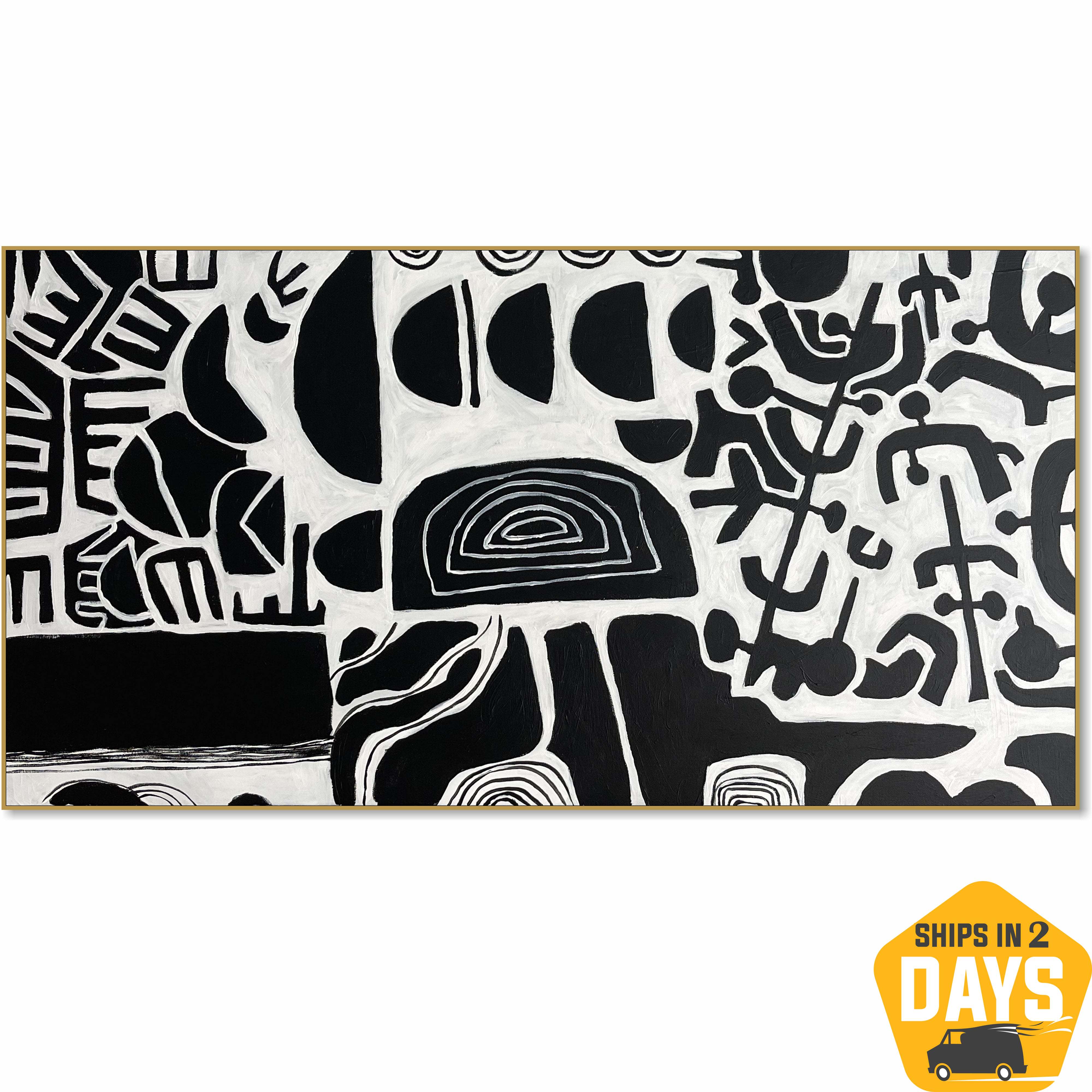 MONOCHROMATIC GEOMETRY 23"x46"