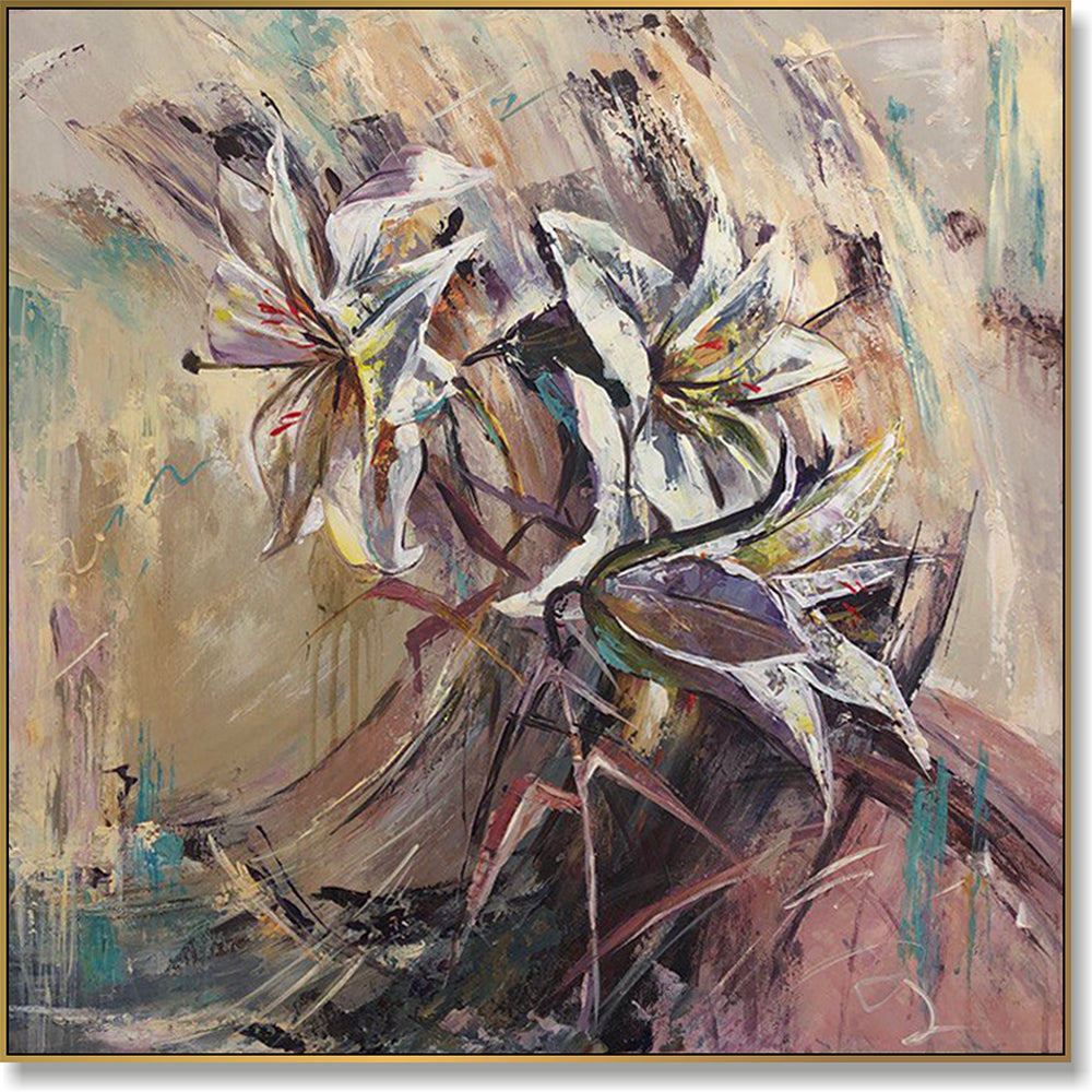 Flower abstract art BOUQUET OF LILIES