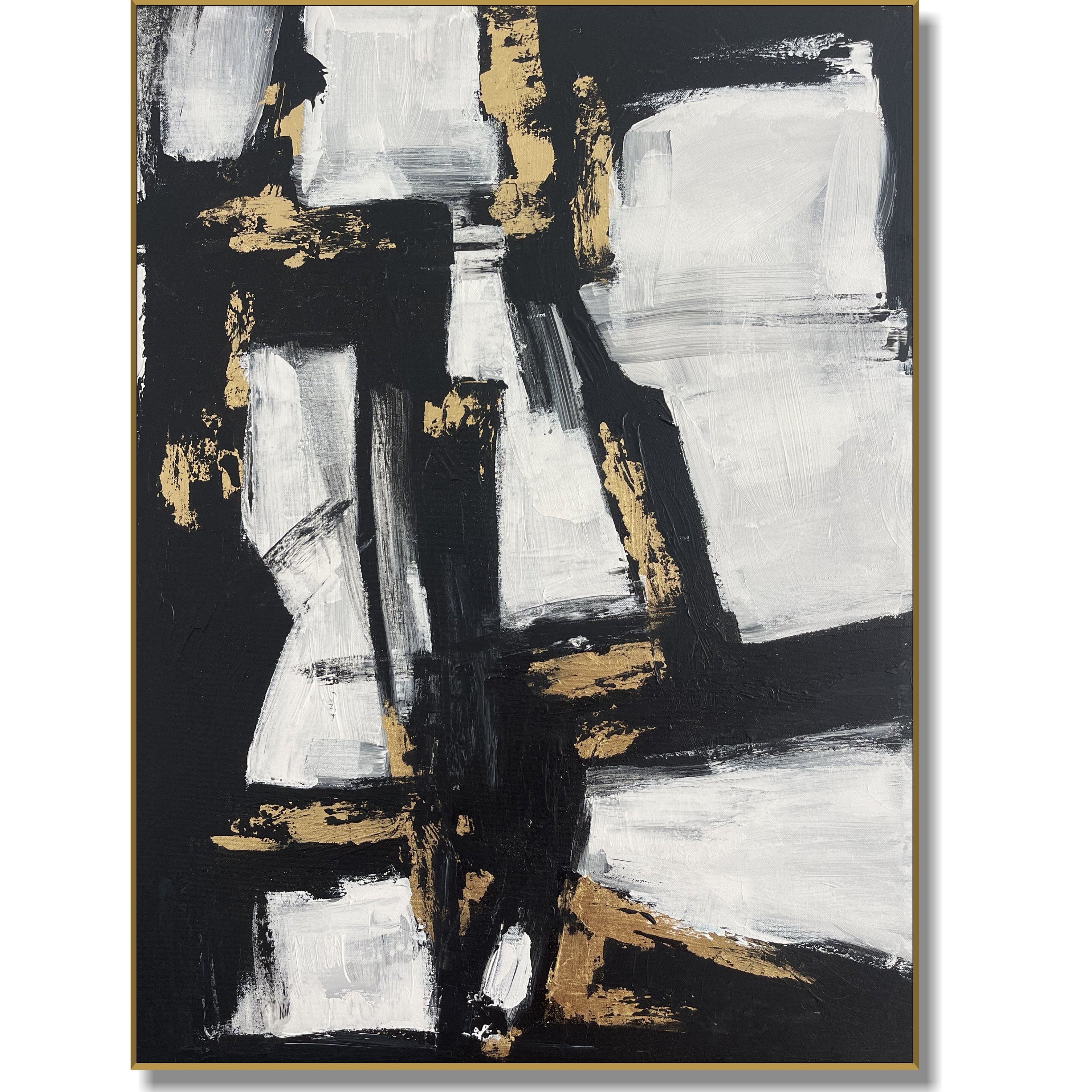 Black and white minimalist paintings GEOMETRIC GLOW