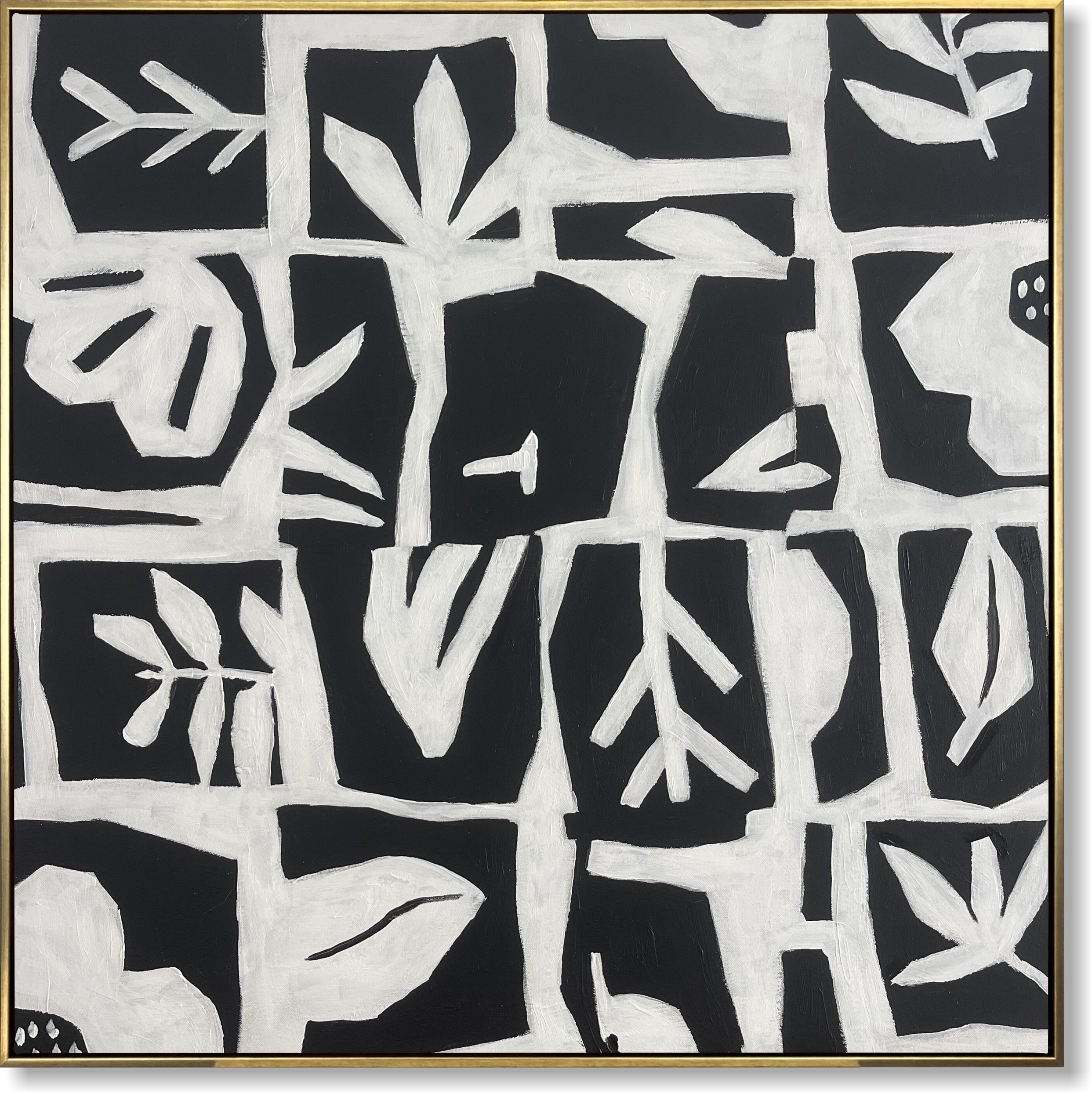 Modern minimalist geometric wall art BOTANICAL HARMONY