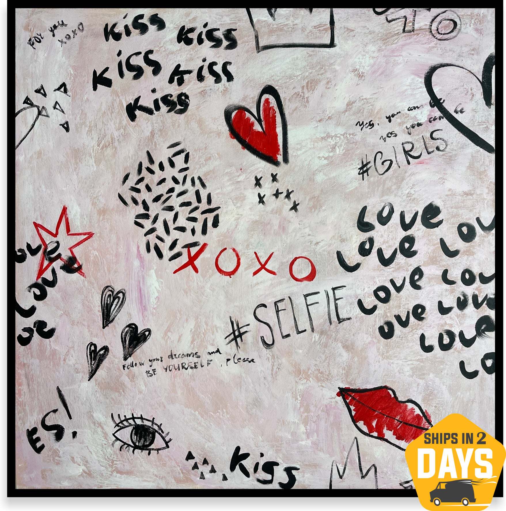 GRAFFITI KISS 32"x32"