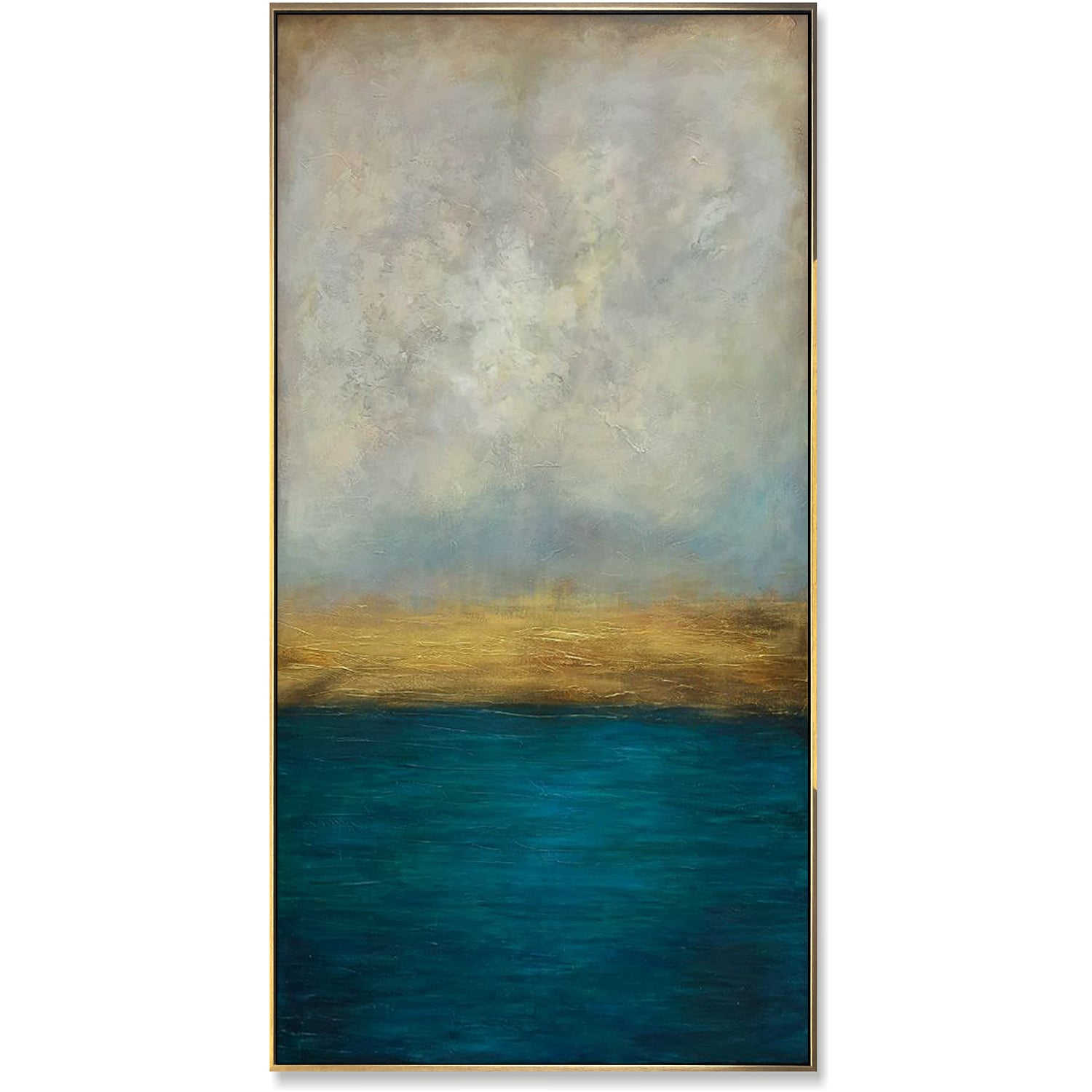 Modern vertical abstract painting WATERSCAPE