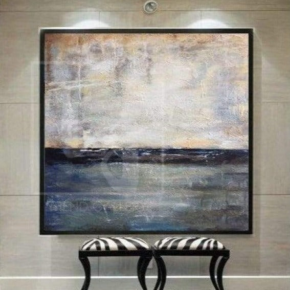 Oil painting landscape abstract QUIET PLACE