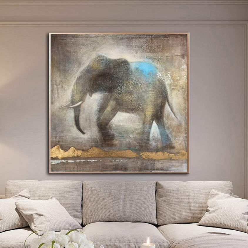 ELEPHANT IN THE FOG 32"x32"