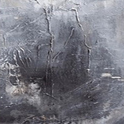 Large original set of 3 silver paintings SILVER REFLECTION