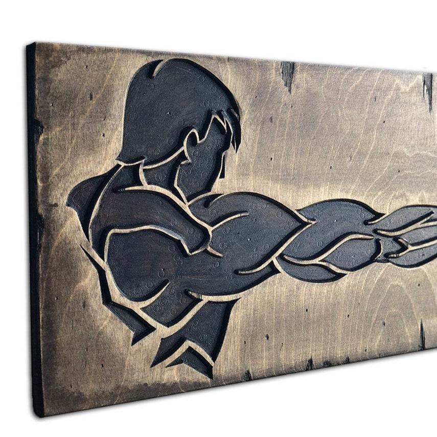 SPORT WORKOUT WOODEN SING 9.8"x19.7"