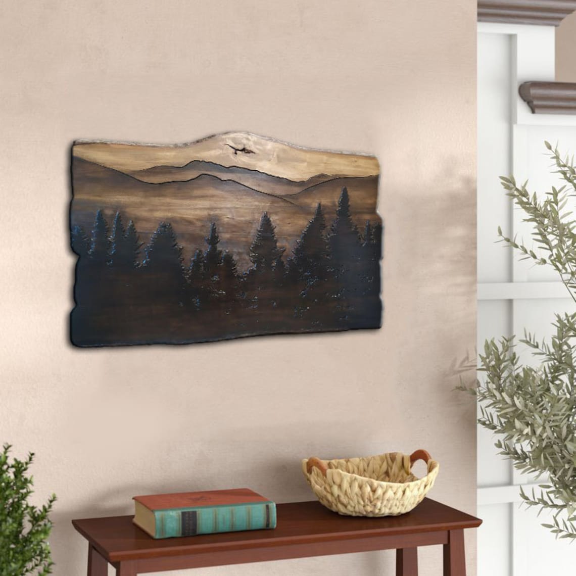 WOODEN FOREST LANDSCAPE 40.5"x55.5"