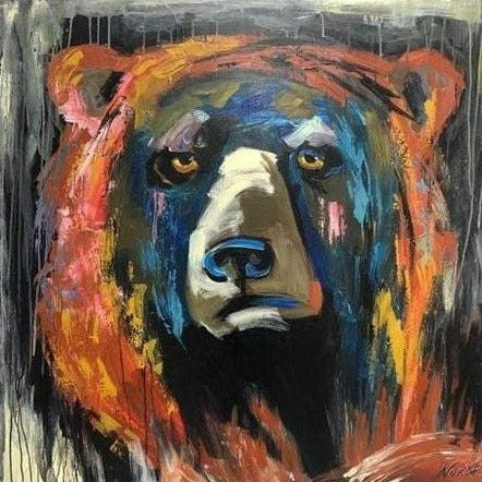 Wild animal wall art BEAR PORTRAIT
