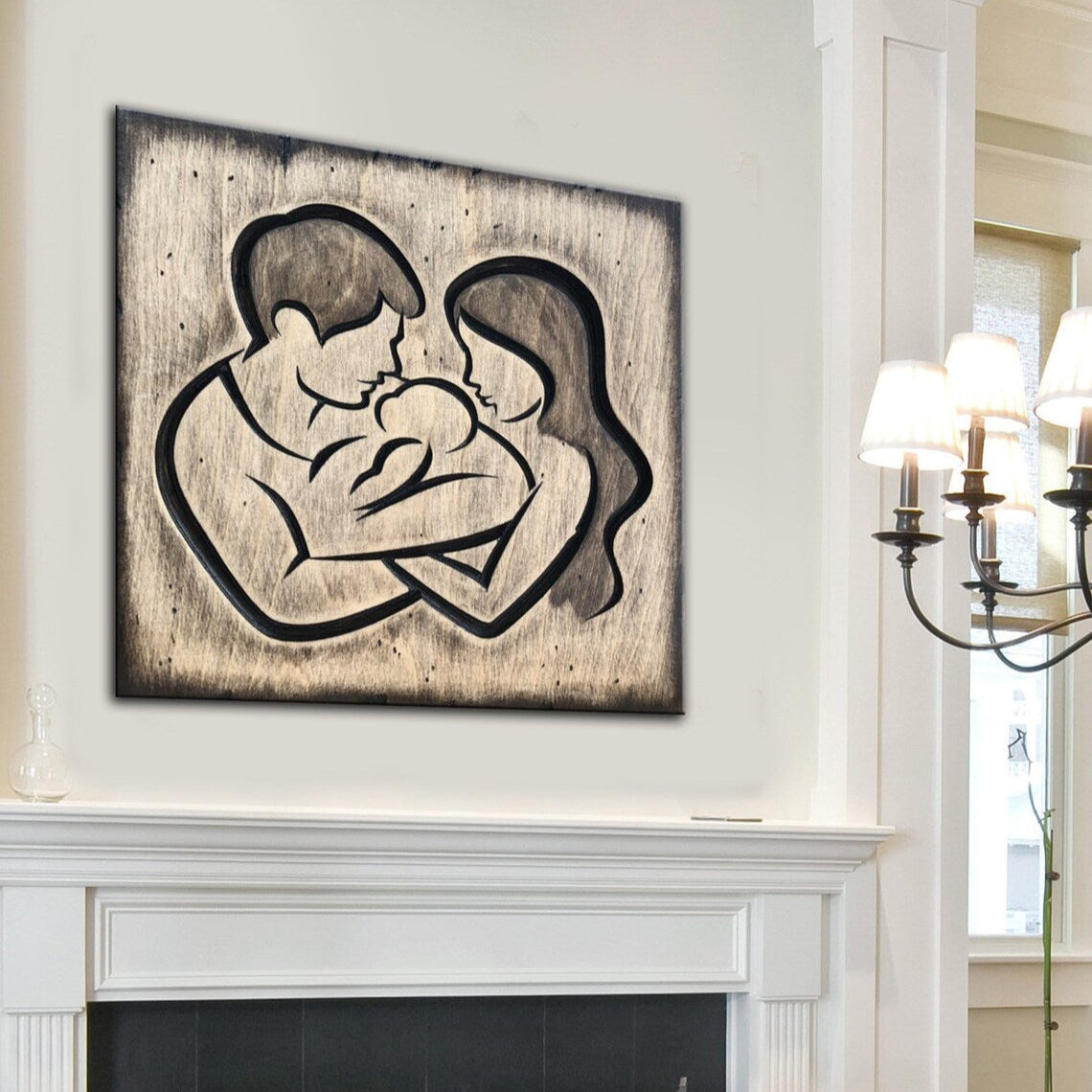 FAMILY SILHOUETTE 11.8"x11.8"