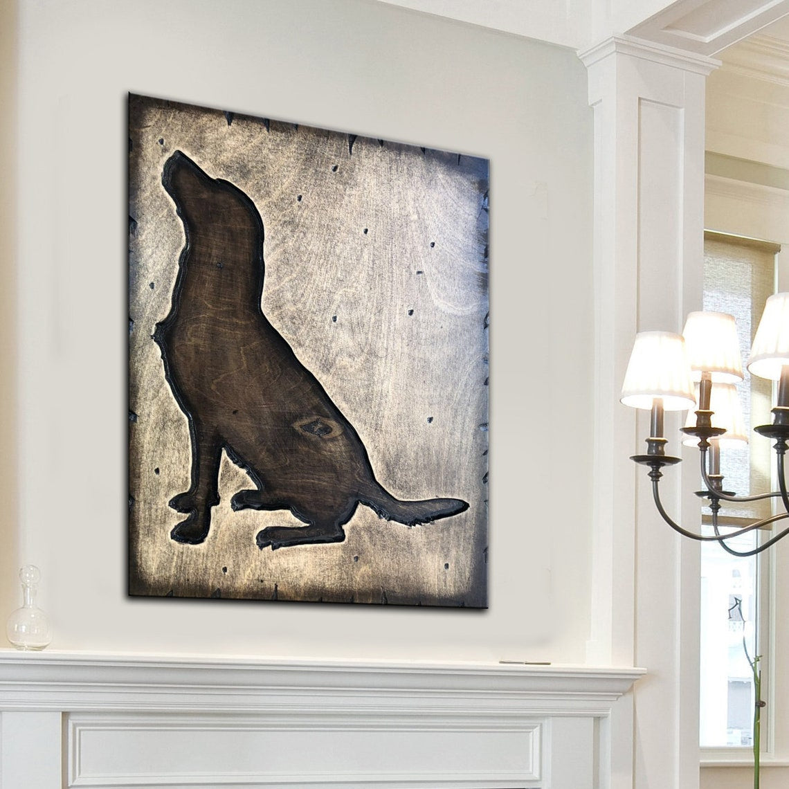 WOODEN DOG SIGN 15.7"x11.8"