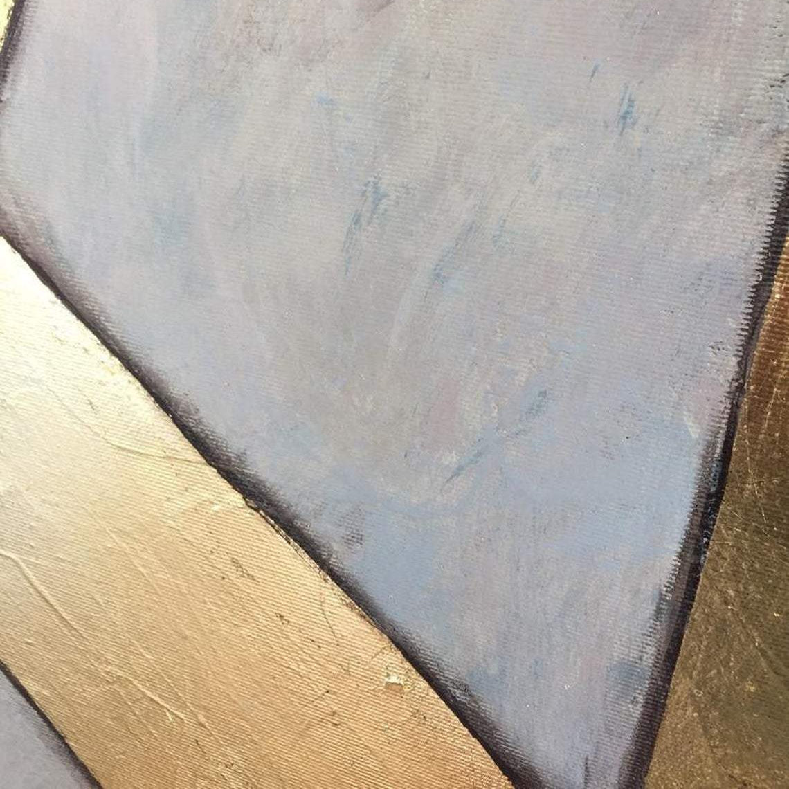 Golden line abstract modern art GOLDED GATE