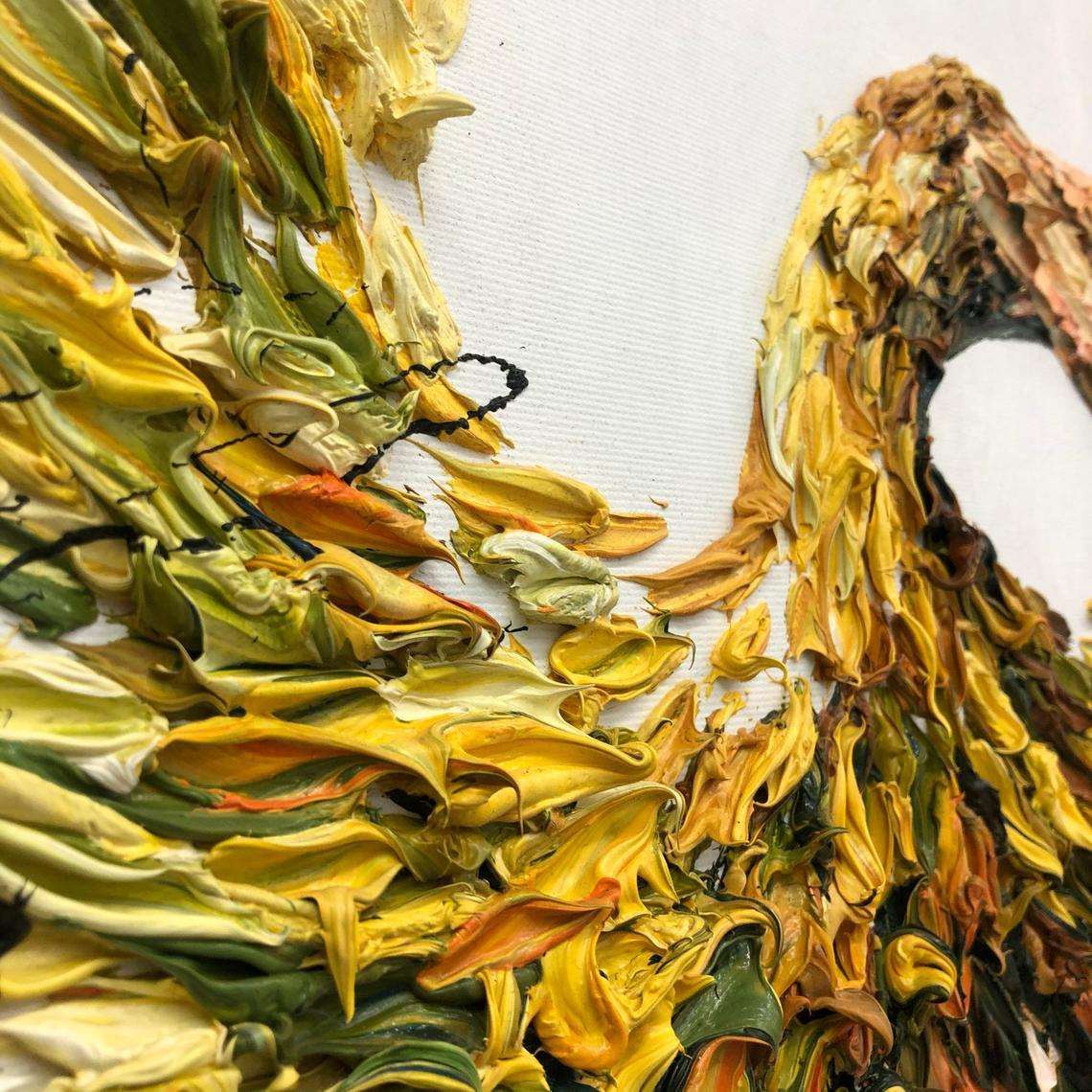 Abstract impasto ballet painting BALLERINA OLIVIA