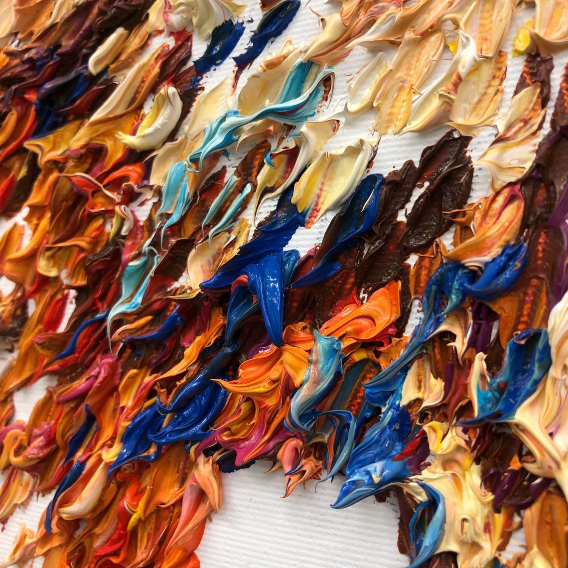 Abstract animal and cowboy art UNBRIDLED SOUL