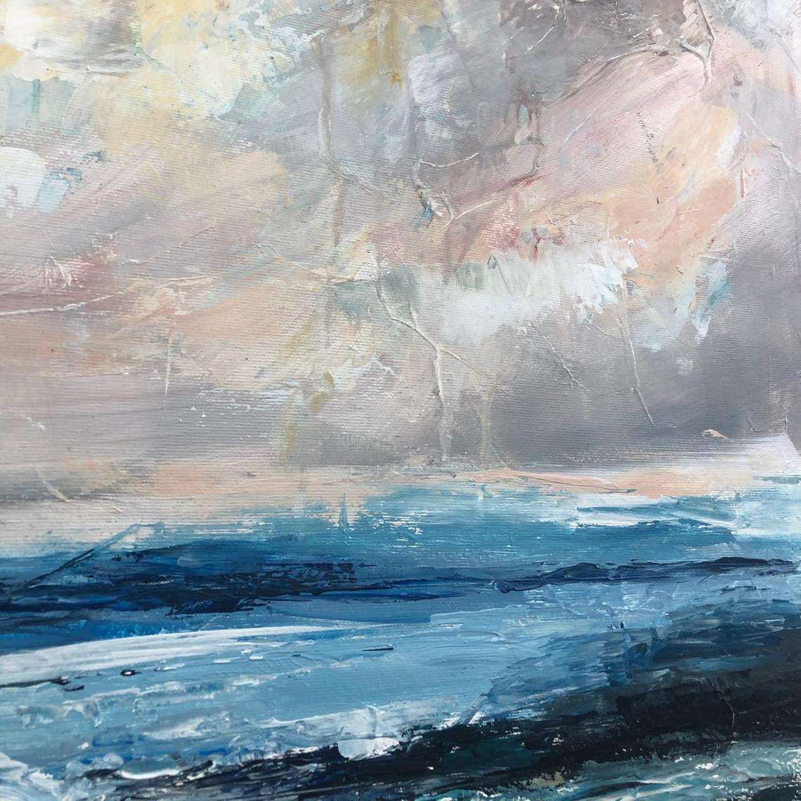 Abstract Horizon Painting AHEAD OF THE STORM
