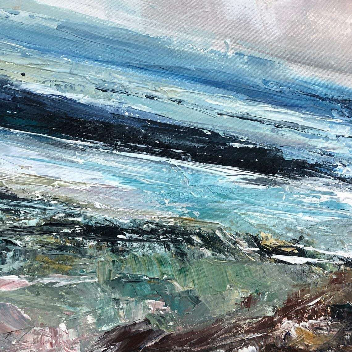 Abstract Horizon Painting AHEAD OF THE STORM