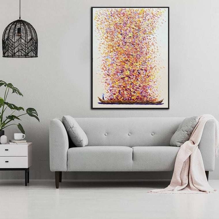 Large original abstract painting GONDOLA