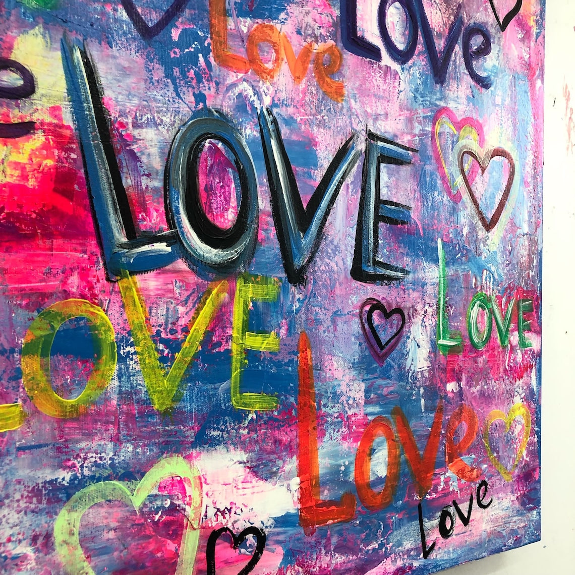 Romantic abstract painting LOVE ART