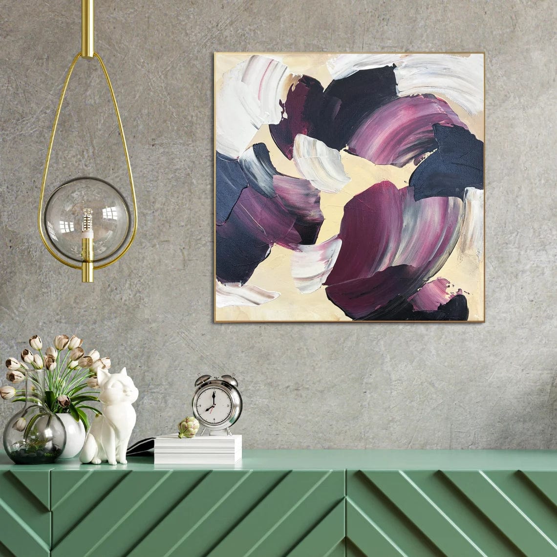 PURPLE FLOWER 11.8"x11.8"