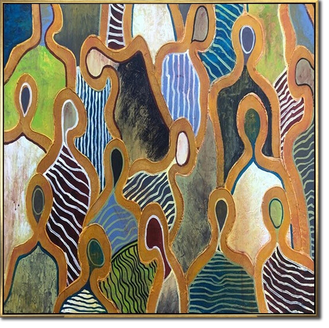 Invoice for stretched painting in size 32"x32" for Gale Alexander