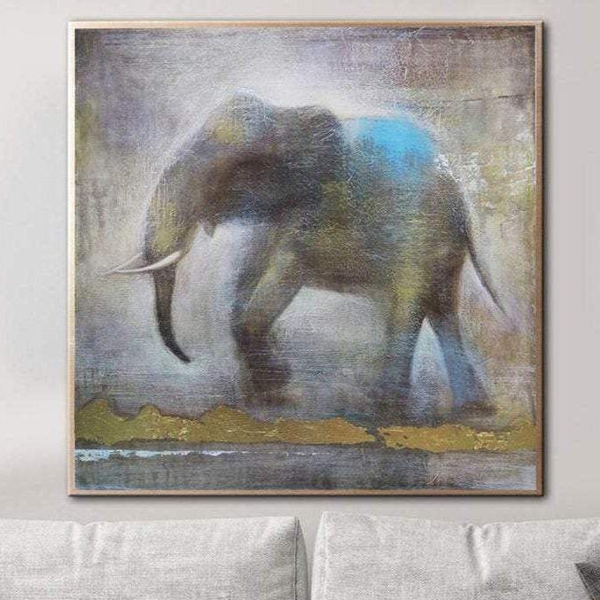 ELEPHANT IN THE FOG 32"x32"