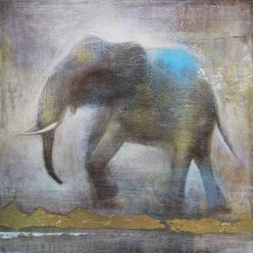 ELEPHANT IN THE FOG 32"x32"