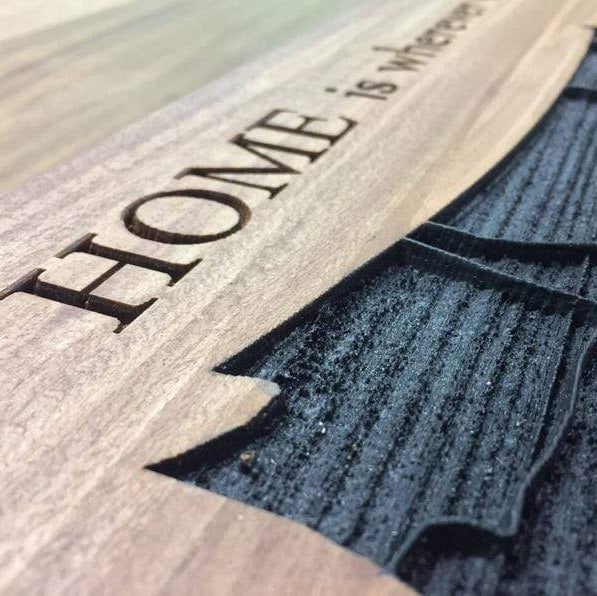 WOODEN UNITED STATES MAP 9"x13"