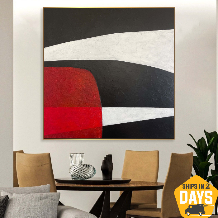 CRIMSON CONTRAST 40“x40"