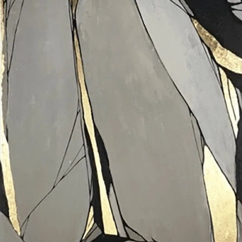 Vibrant textured abstract paintings set ROCK BLOOM