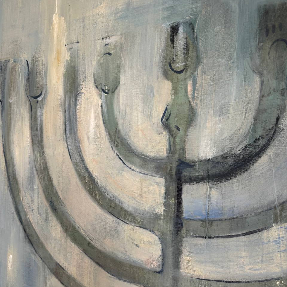 SPIRITUAL MENORAH LIGHT 46"x35"