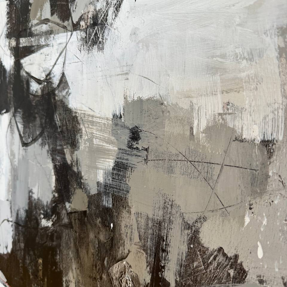 GRAYSCALE CHAOS 32"x32"