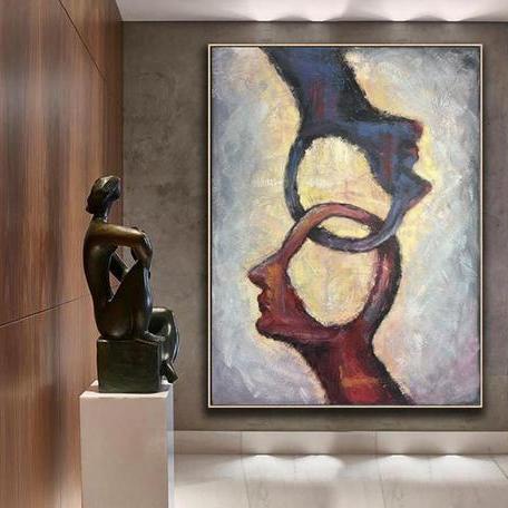 Modern human abstract painting SECRETS OF CONSCIOUSNESS