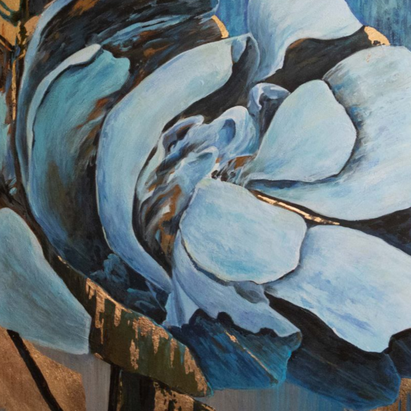 BLUE ROSE 39.76"x44.09"
