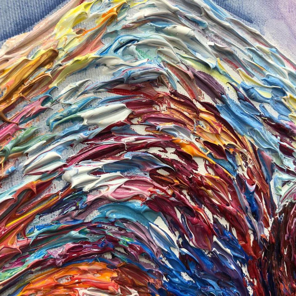 Animal impasto style painting RAISED RISKS