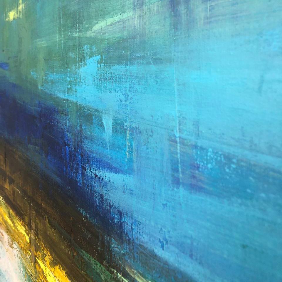 Oversized abstract landscape painting SMALL DAM