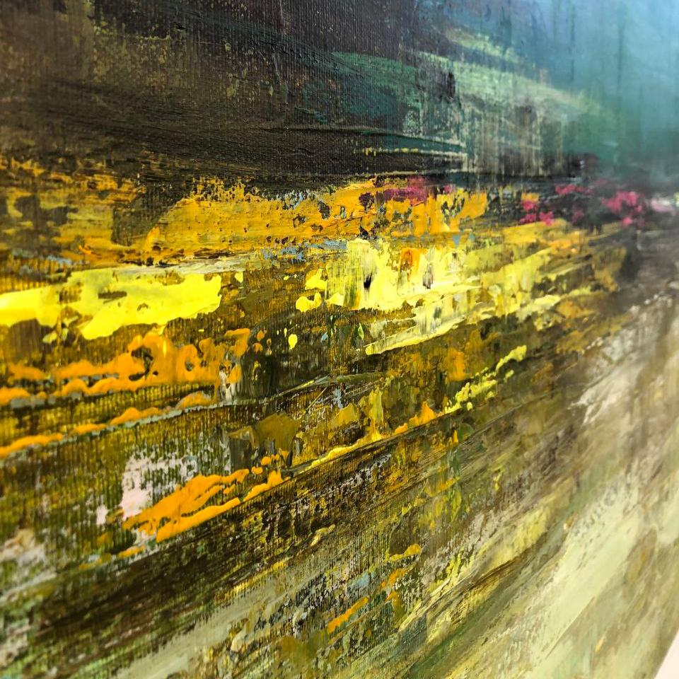 Oversized abstract landscape painting SMALL DAM