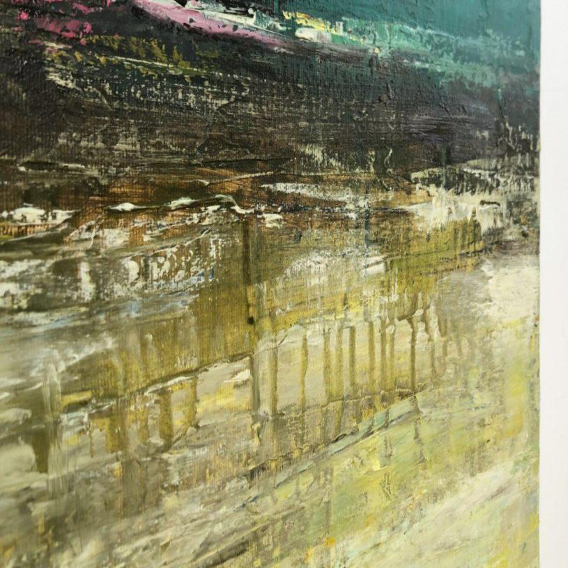 Oversized abstract landscape painting SMALL DAM