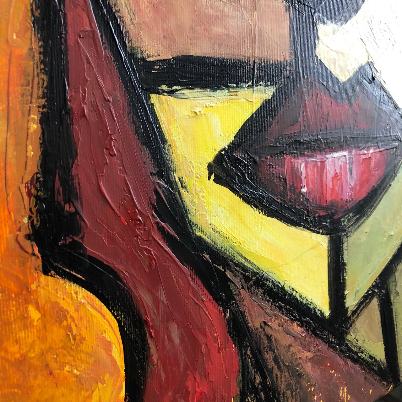 Modern cubism faces artwork FIDELITY OF LOVE