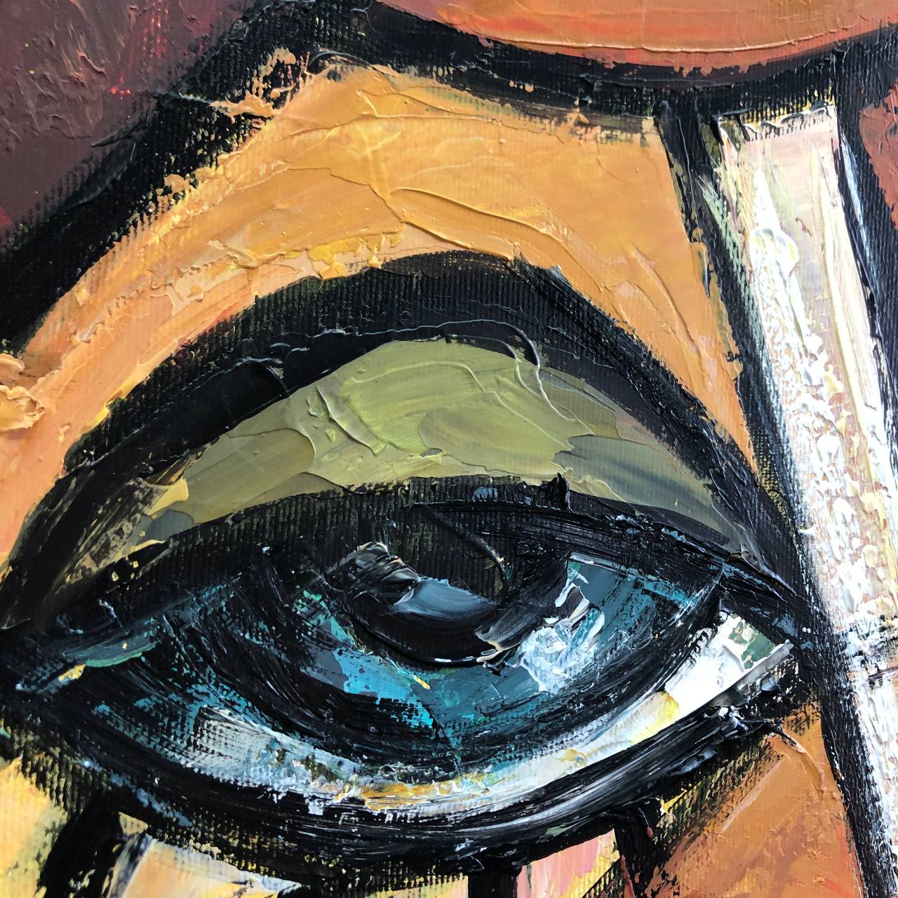 Modern cubism faces artwork FIDELITY OF LOVE