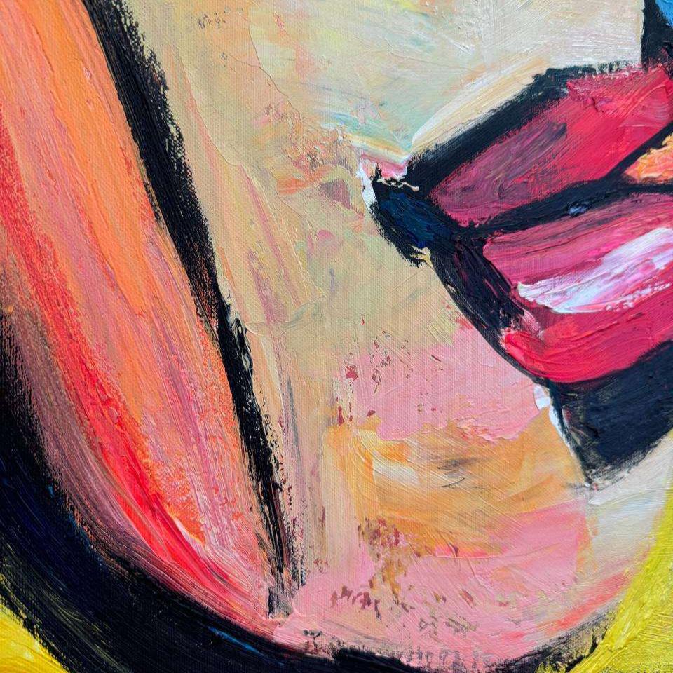 Modern abstract faces artwork FRIDA KAHLO