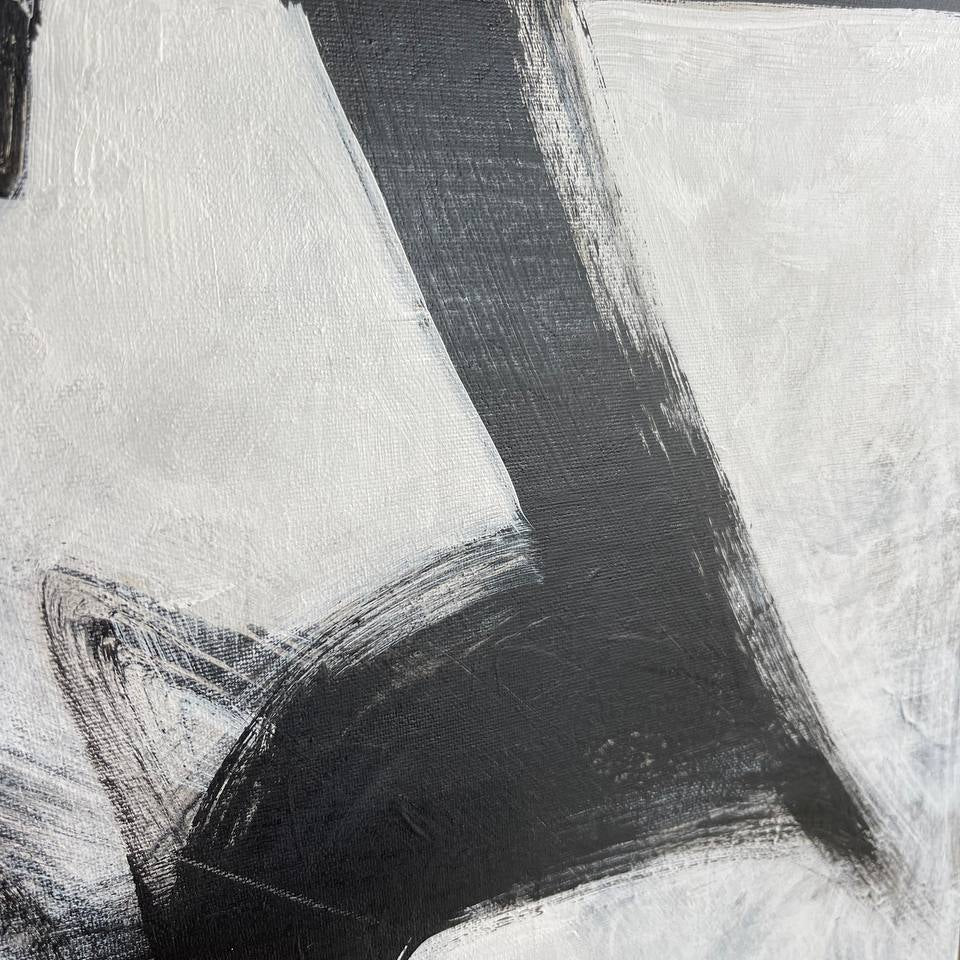 Abstract black and white monochrome art BLACK AND WHITE WORLD