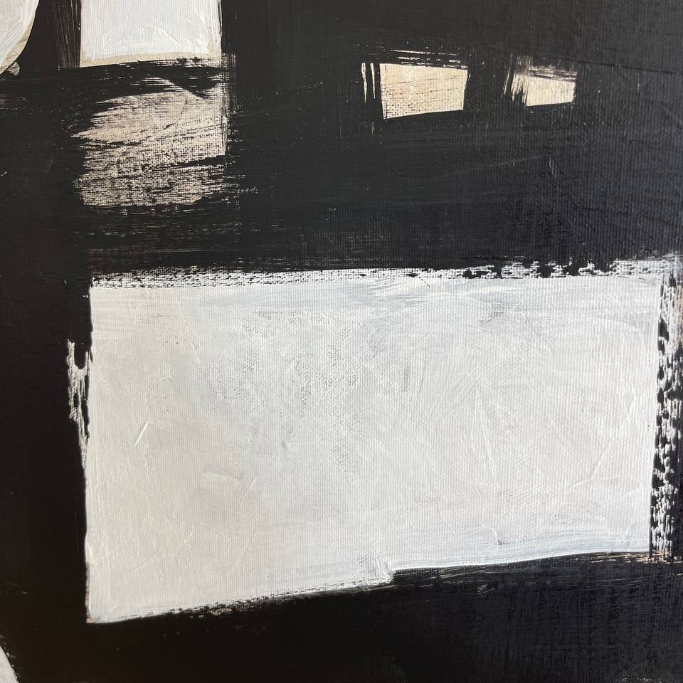 Abstract black and white monochrome art BLACK AND WHITE WORLD